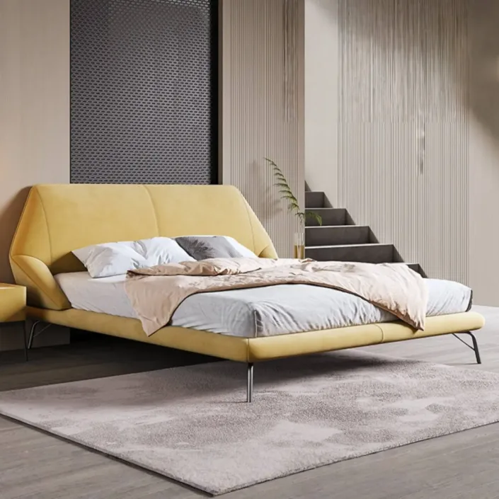 Globe Furnishings - Italian-Style Luxury Leather Double Bed Globe Furnishings - Italian-Style Luxury Leather Double Bed