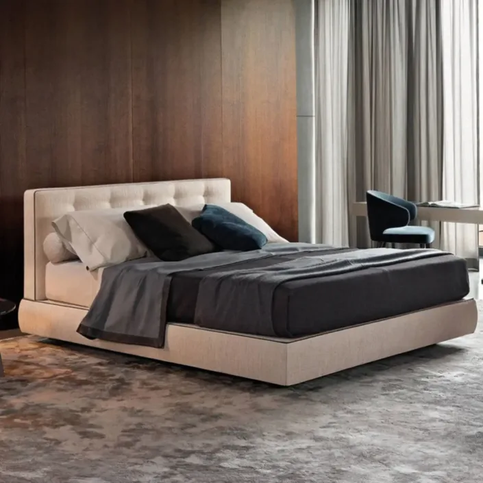 Globe Furnishings - Nordic Fabric Double Bedford Bed Globe Furnishings - Nordic Fabric Double Bedford Bed