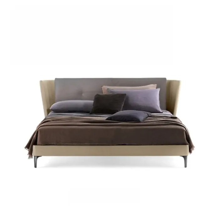 Globe Furnishings - Bretagne Bed in Italian Minimalist Genuine Leather Globe Furnishings - Bretagne Bed in Italian Minimalist Genuine Leather