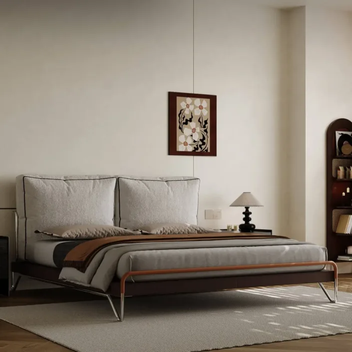Globe Furnishings - Carmelot Chenille Upholstered Bed Globe Furnishings - Carmelot Chenille Upholstered Bed