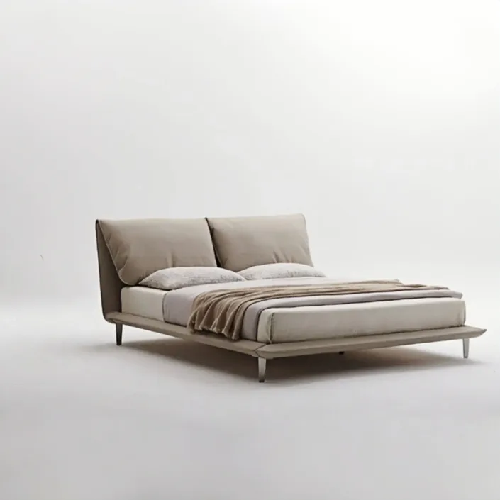 Elephant Ear Bed Italian Minimalist Genuine Leather Bed