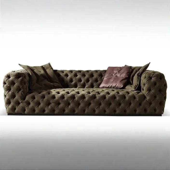 Globe Furnishings - Lunar Surface Straight-Back Sofa Globe Furnishings - Lunar Surface Straight-Back Sofa