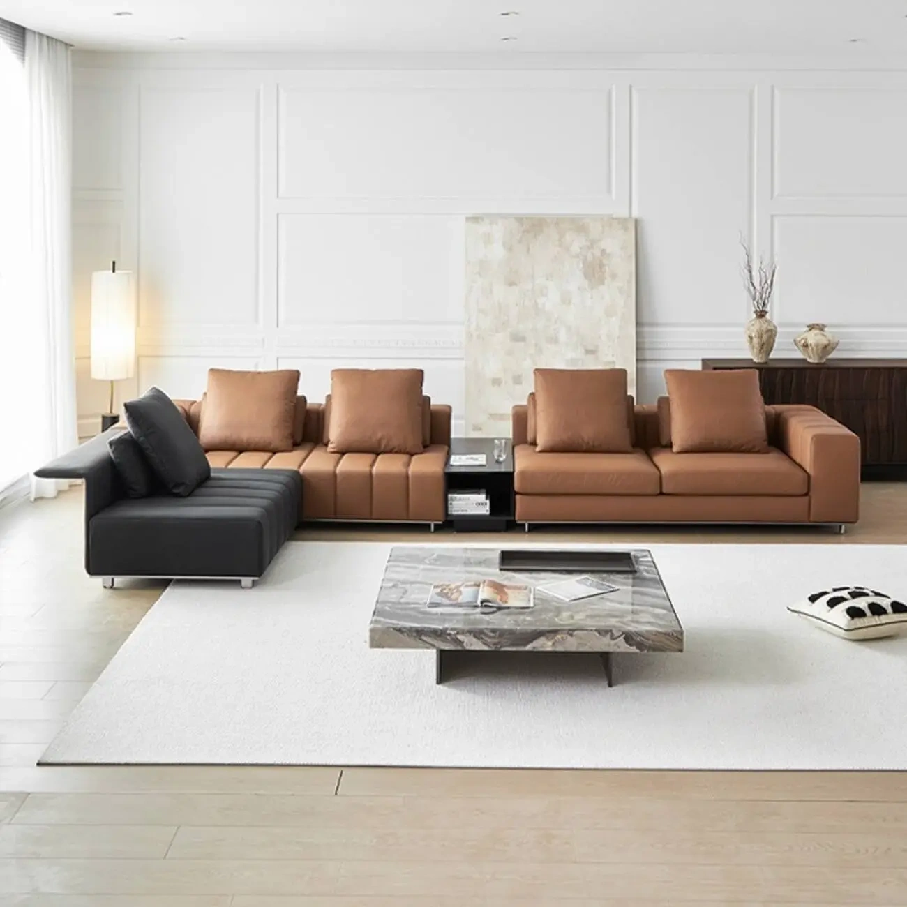 主图-01 Globe Furnishings - Italian-style Piano-key Sofa