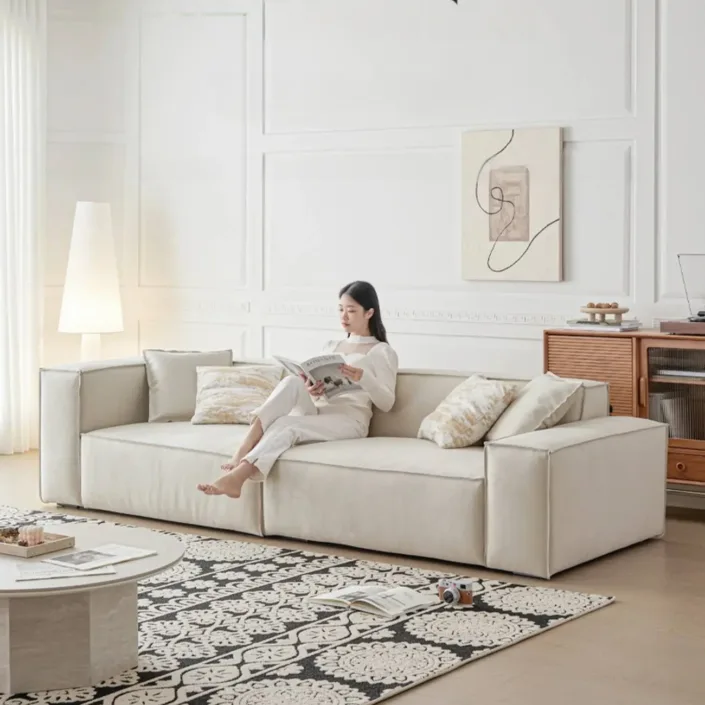 Globe Furnishings - Tofu Block Italian Minimalist Sofa Globe Furnishings - Tofu Block Italian Minimalist Sofa