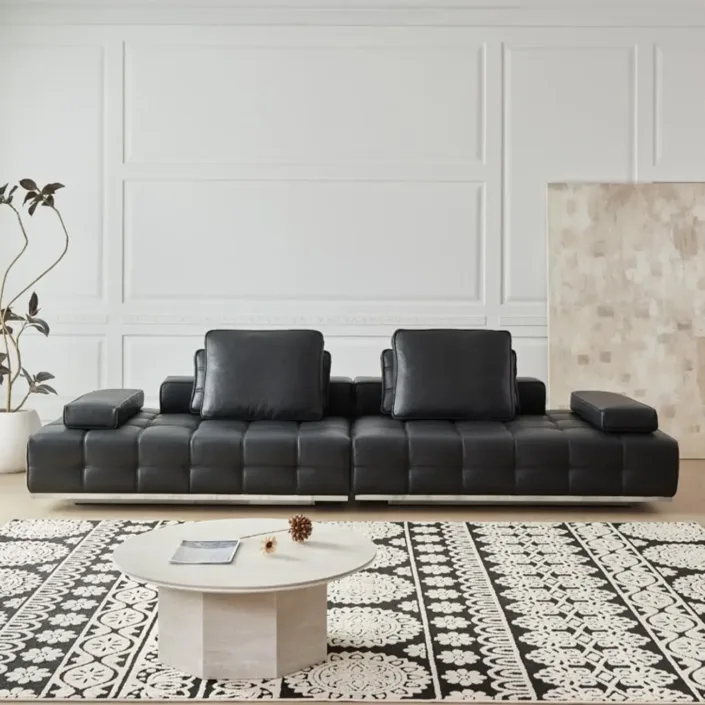 Laurence Haute Couture Top-Grain Leather Sofa