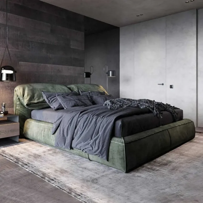 Globe Furnishings - Luxury Modern Master Bedroom Elephant Ear Bed Globe Furnishings - Luxury Modern Master Bedroom Elephant Ear Bed