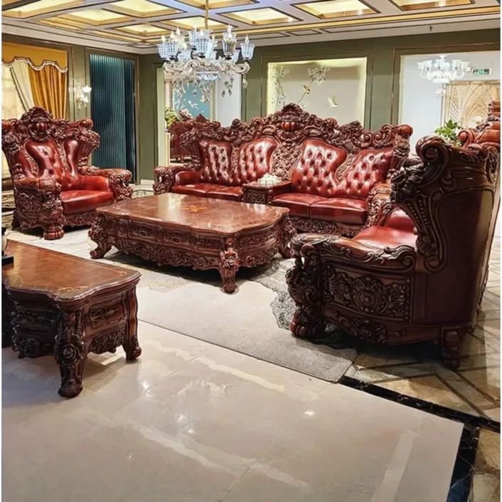 Globe Furnishings - European Top Tier Cowhide Villa Sofa Globe Furnishings - European Top Tier Cowhide Villa Sofa