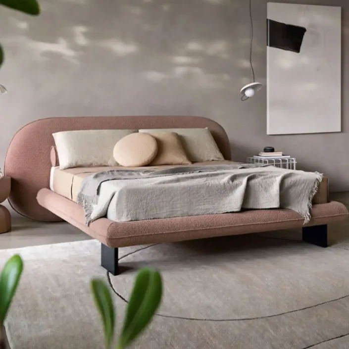 Globe Furnishings - French Cream-Style Fabric WABI Bed Globe Furnishings - French Cream-Style Fabric WABI Bed