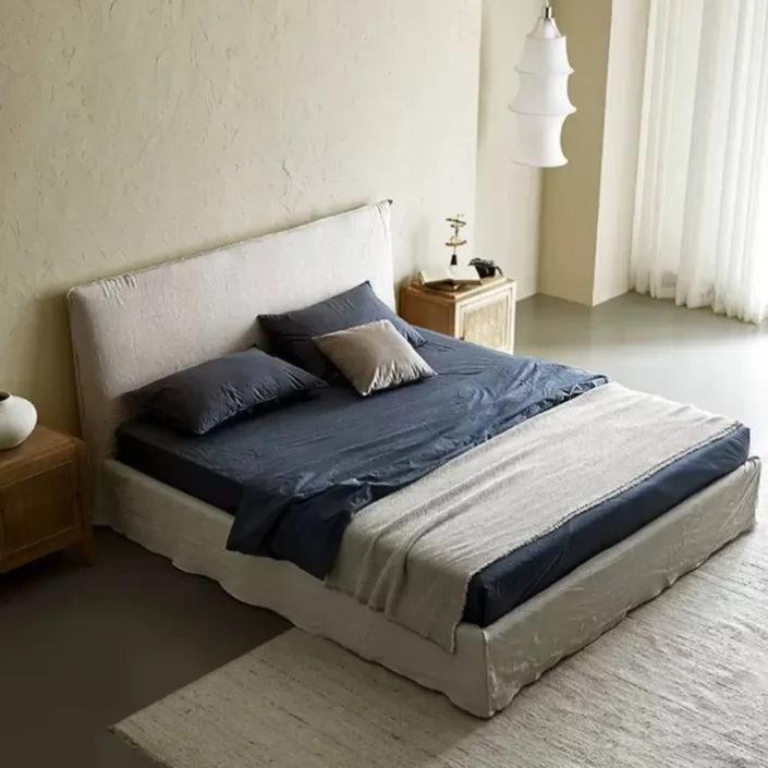 Globe Furnishings - Japanese-Style Cotton-Linen Fabric Bed by Anno Globe Furnishings - Japanese-Style Cotton-Linen Fabric Bed by Anno