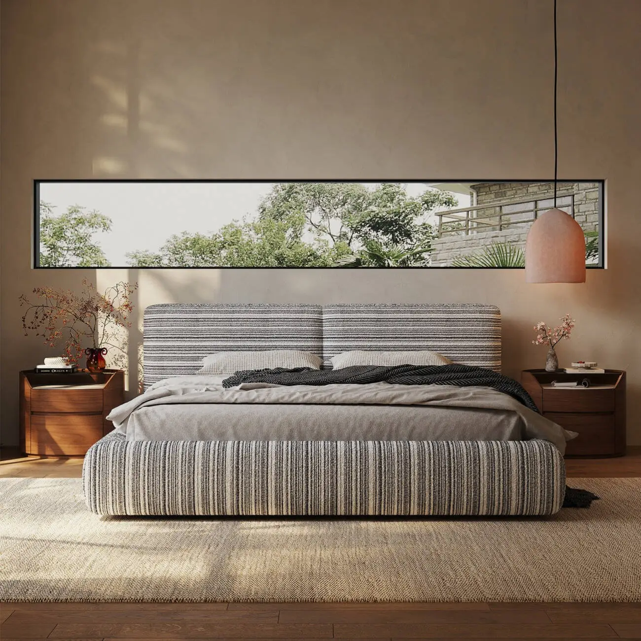 主图-02 Globe Furnishings - Danbodu Linen-Cotton Blend Fabric Bed