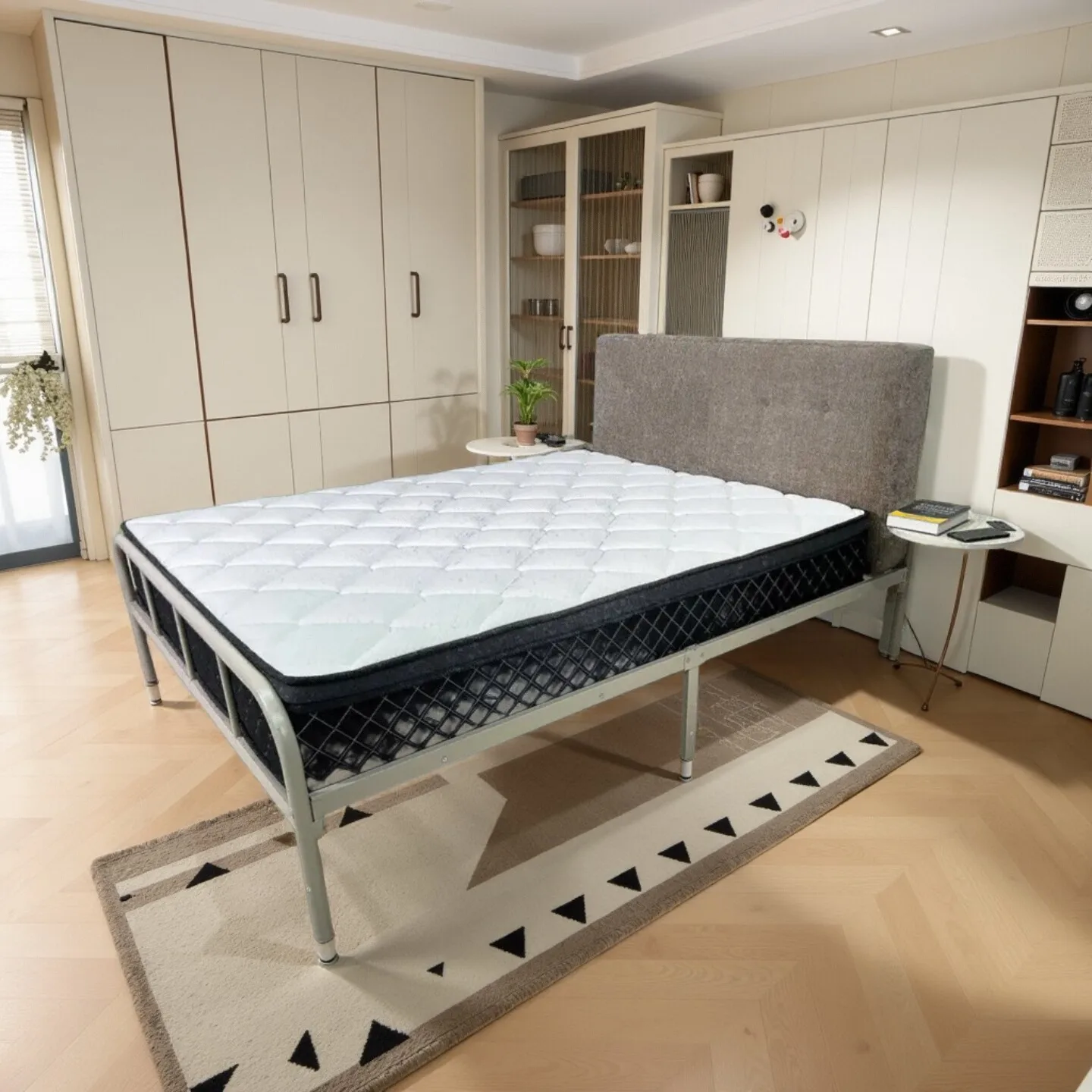 主图-02-2 Globe Furnishings - Nordic Style Minimalist Double Bedroom Bed