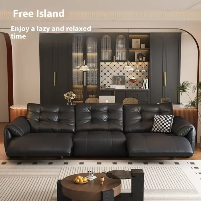 Globe Furnishings - Multifunctional Electric Top-Grain Leather Sofa Globe Furnishings - Multifunctional Electric Top-Grain Leather Sofa