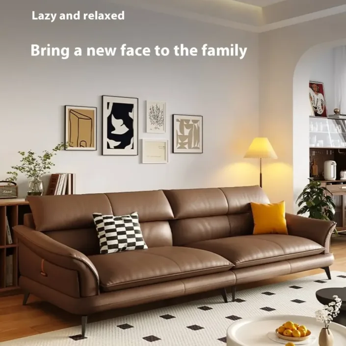 Globe Furnishings - New Italian Cloud Wing Leather Sofa Globe Furnishings - New Italian Cloud Wing Leather Sofa