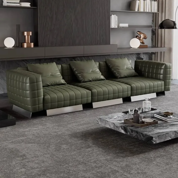 Italian Minimalist Checkered Sofa