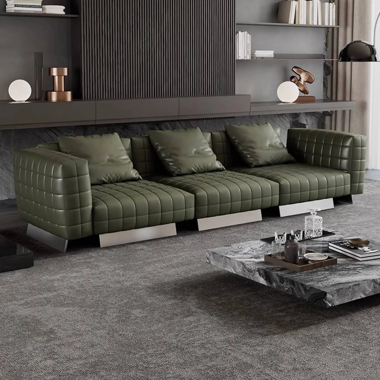 主图-02 Globe Furnishings - Italian Minimalist Checkered Sofa