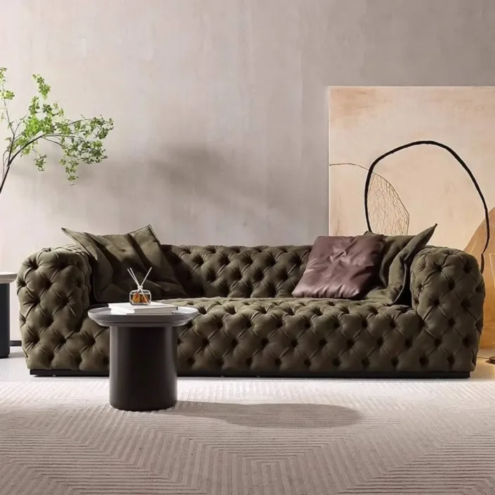 Globe Furnishings - Lunar Surface Straight-Back Sofa Globe Furnishings - Lunar Surface Straight-Back Sofa