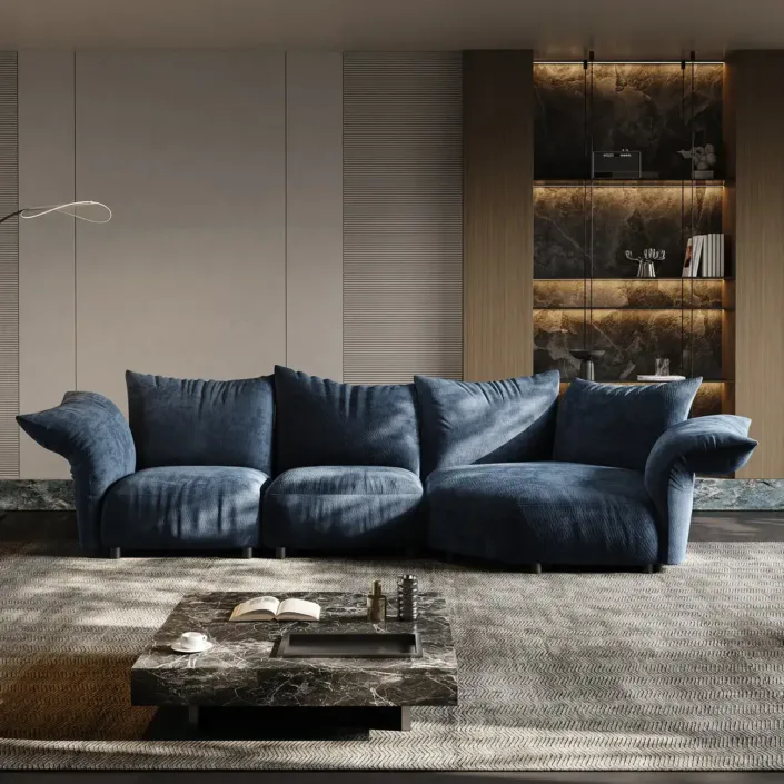 Italian Curved-Shaped Petal Sofa