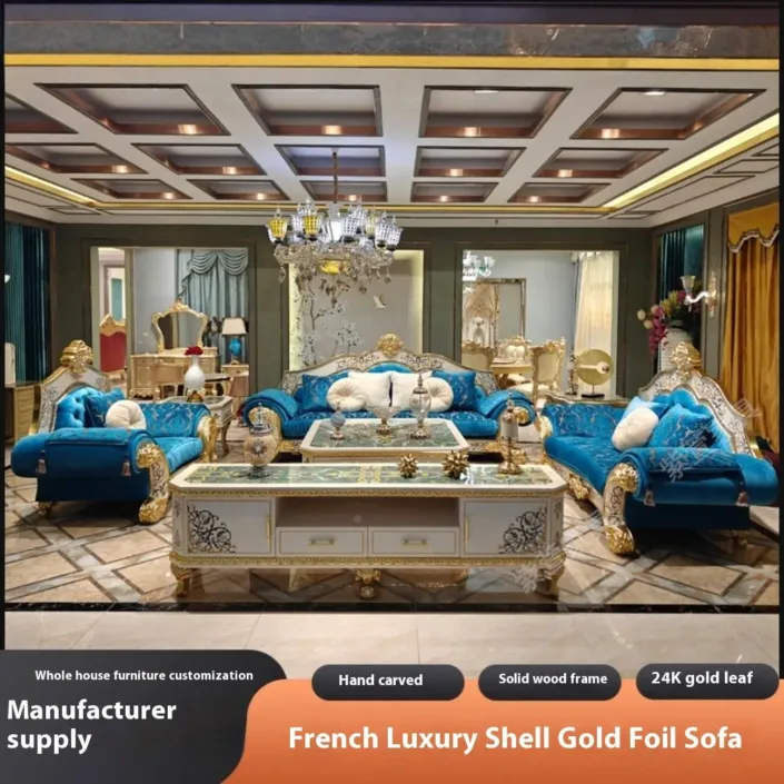 Globe Furnishings - French Court Solid Wood Luxury Villa Sofa Globe Furnishings - French Court Solid Wood Luxury Villa Sofa