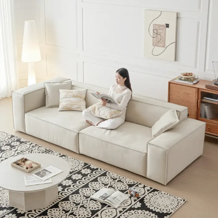 Globe Furnishings - Tofu Block Italian Minimalist Sofa Globe Furnishings - Tofu Block Italian Minimalist Sofa