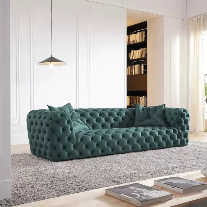 Lunar Surface Straight-Back Sofa