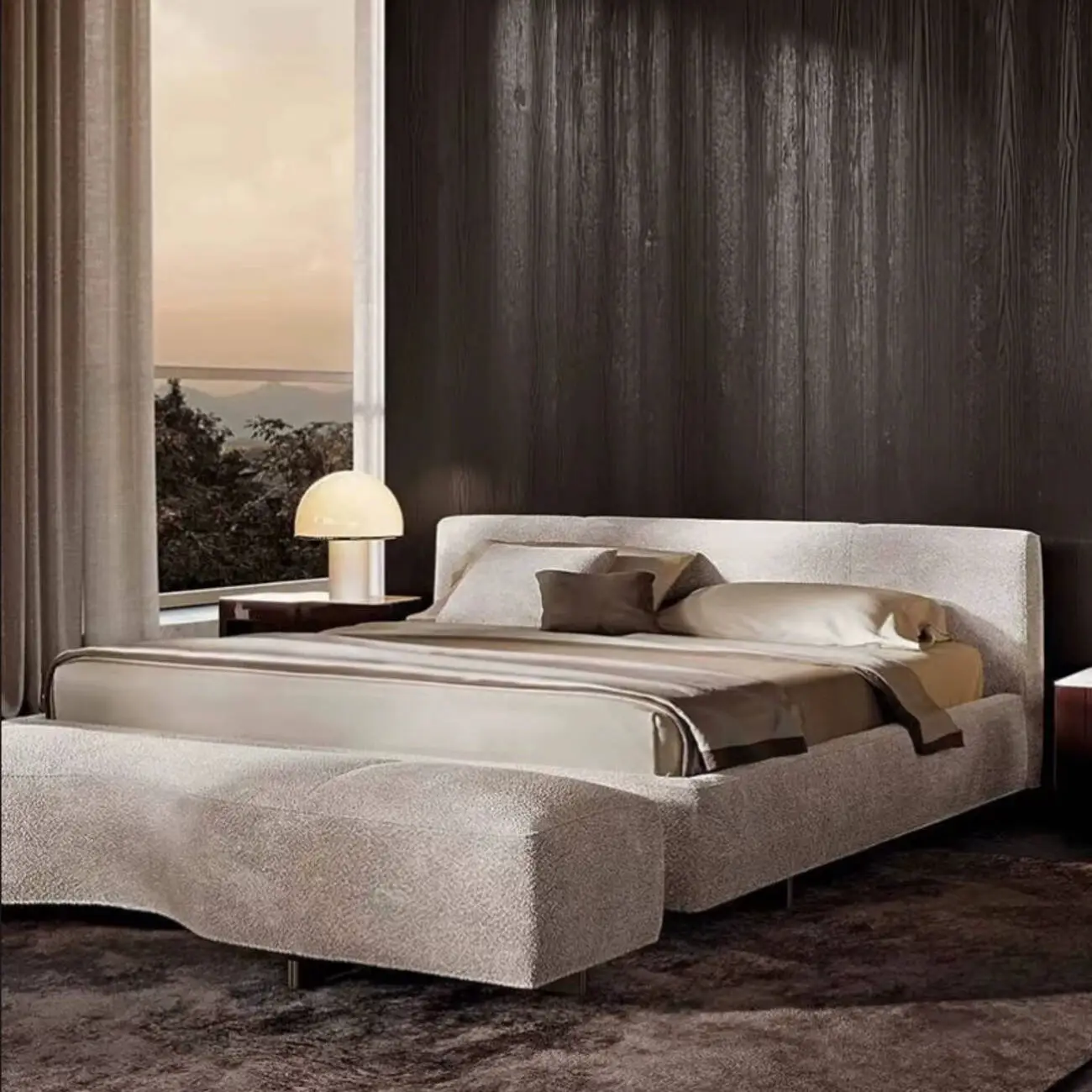 主图-02 Globe Furnishings - Italian Haute Couture Linen and Cotton Fabric Yves Bed