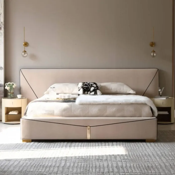 Italian-Style Luxury Leather Envelope Bed