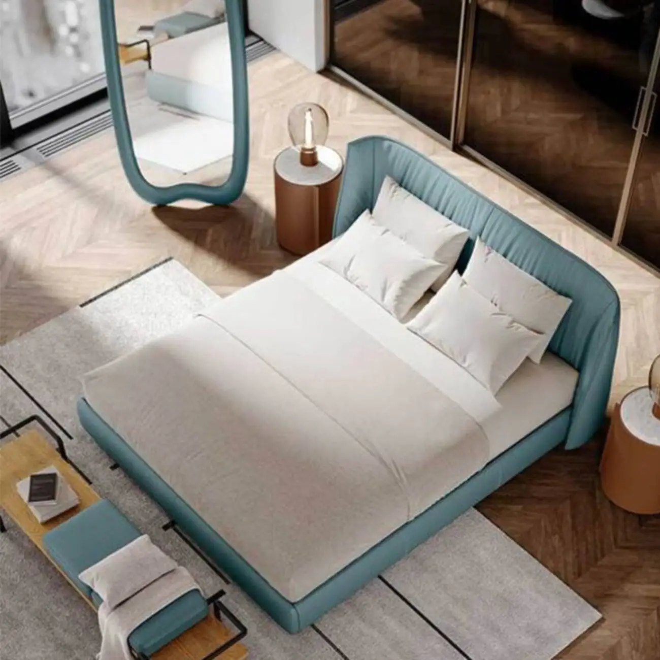 主图-02a Globe Furnishings - Poltrona Frau Archibald Leather Bed