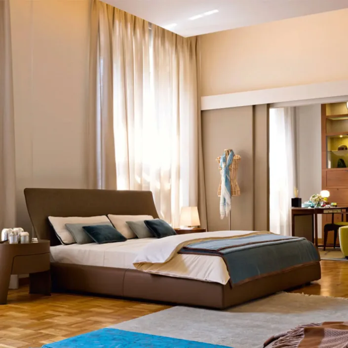 Globe Furnishings - Altea Italian Minimalist Linen-Cotton Bed Globe Furnishings - Altea Italian Minimalist Linen-Cotton Bed