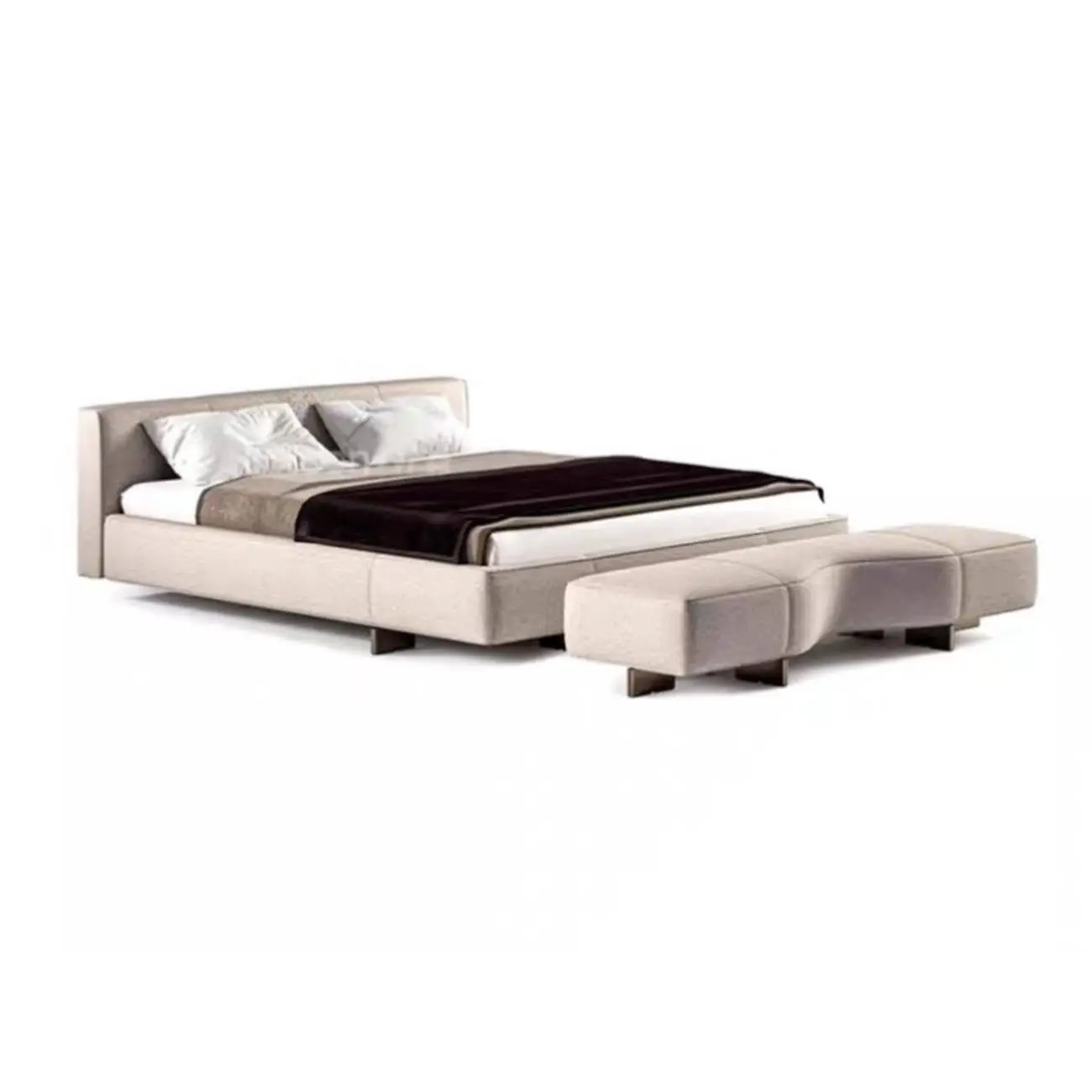 主图-03 Globe Furnishings - Italian Haute Couture Linen and Cotton Fabric Yves Bed