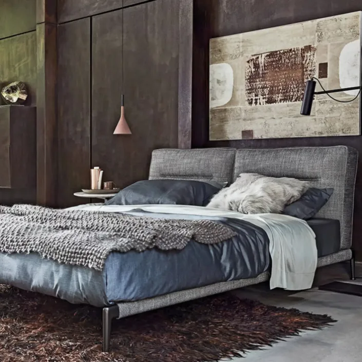 Globe Furnishings - Italian Minimalist Ada Smile Double Bed Globe Furnishings - Italian Minimalist Ada Smile Double Bed