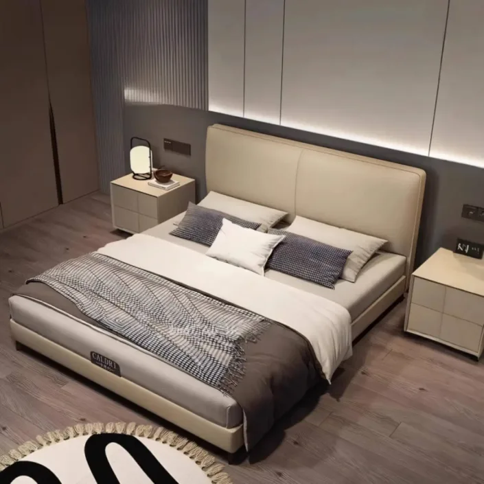 Globe Furnishings - Little Black Bull Italian Minimalist Double Bed Globe Furnishings - Little Black Bull Italian Minimalist Double Bed