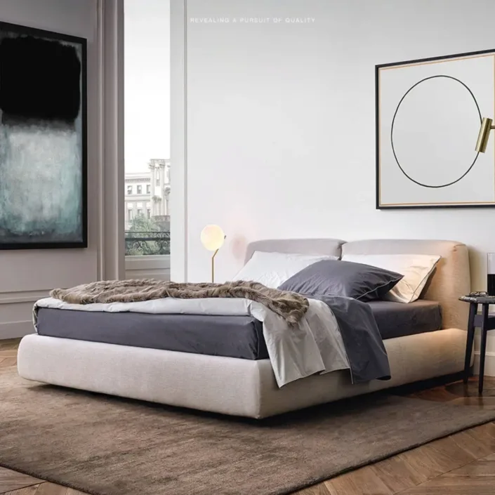 Globe Furnishings - Bolton Upholstered Leather Bed Globe Furnishings - Bolton Upholstered Leather Bed
