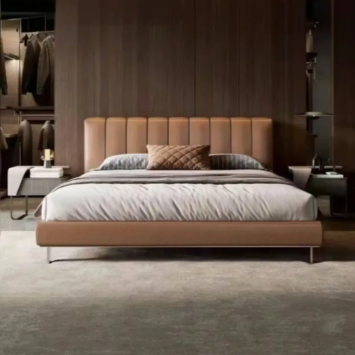 Modern Minimalist Piano Key Double Bed
