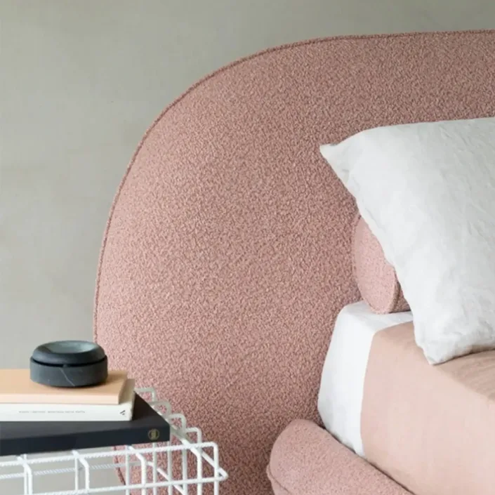 Globe Furnishings - French Cream-Style Fabric WABI Bed Globe Furnishings - French Cream-Style Fabric WABI Bed