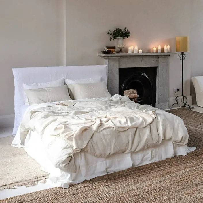 Globe Furnishings - Japanese-Style Cotton-Linen Fabric Bed by Anno Globe Furnishings - Japanese-Style Cotton-Linen Fabric Bed by Anno
