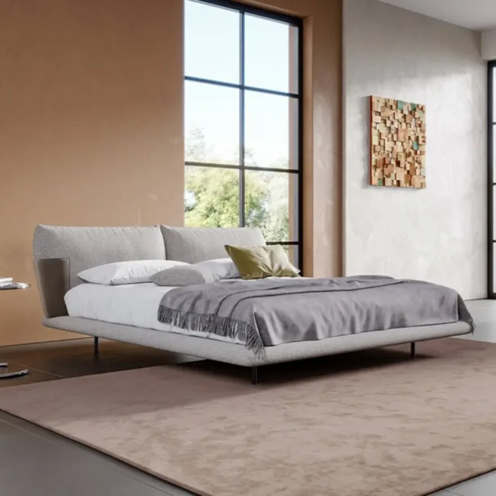 Globe Furnishings - Minimalist Modern Upholstered Saddle Bed Globe Furnishings - Minimalist Modern Upholstered Saddle Bed