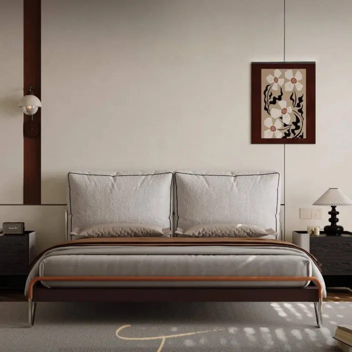 Carmelot Chenille Upholstered Bed