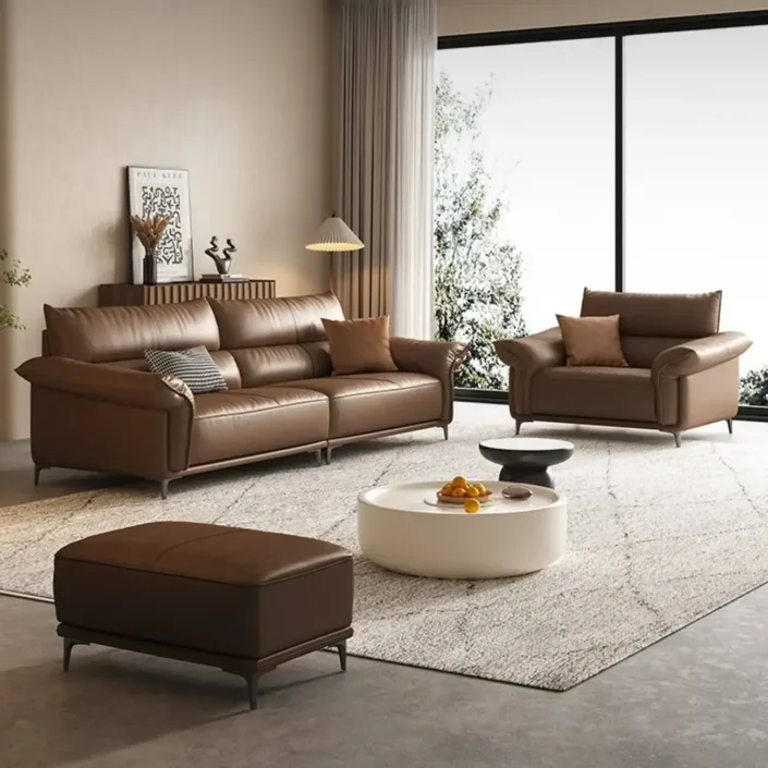 Globe Furnishings - Luxurious Harbour Italian Leather Sofa Globe Furnishings - Luxurious Harbour Italian Leather Sofa