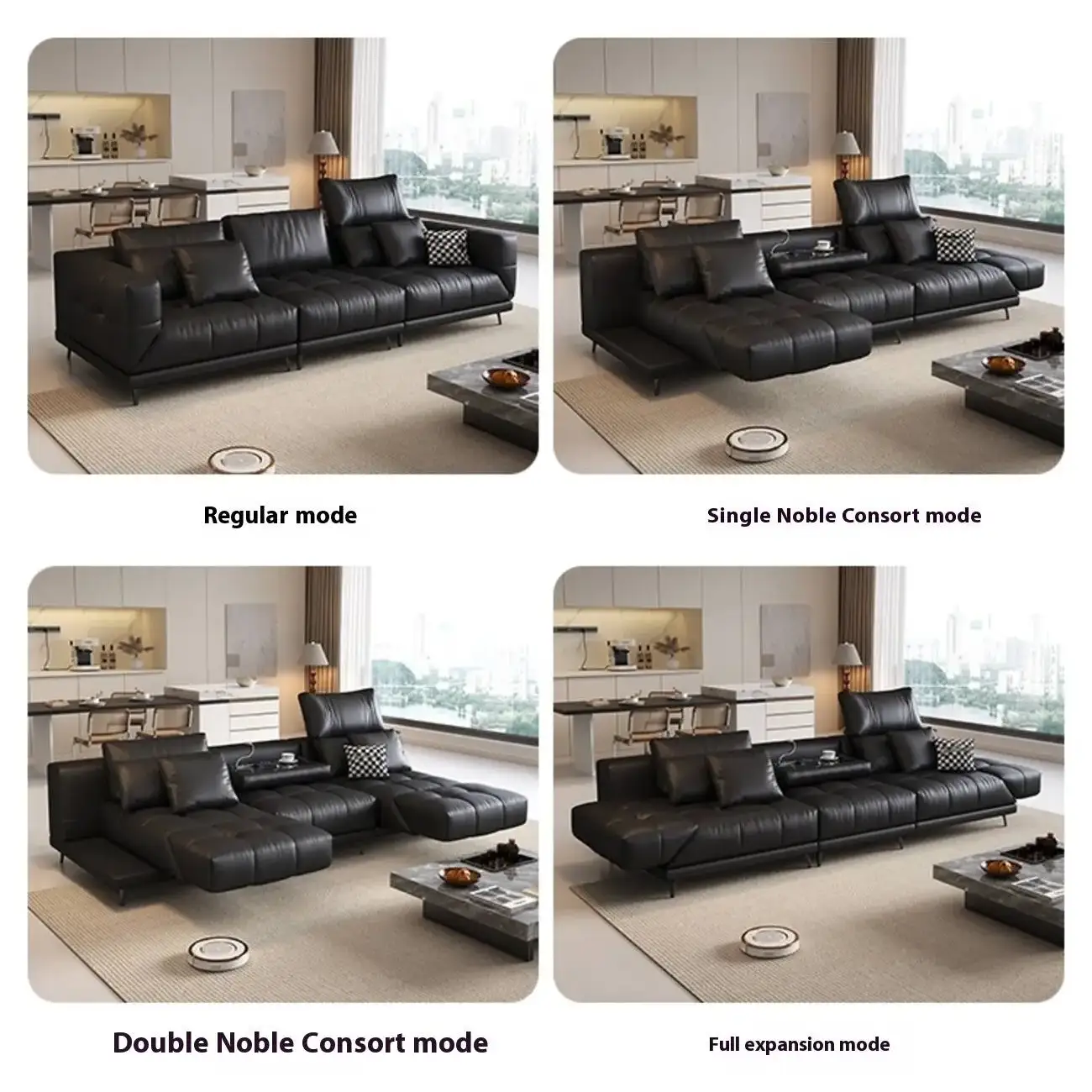 主图-03 Globe Furnishings - Adjustable Leather Sofa