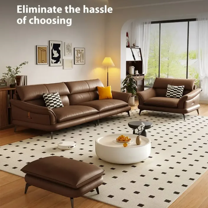 Globe Furnishings - New Italian Cloud Wing Leather Sofa Globe Furnishings - New Italian Cloud Wing Leather Sofa