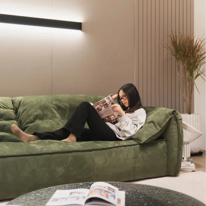 Globe Furnishings - Italian Minimalist Elephant Ear Sofa Globe Furnishings - Italian Minimalist Elephant Ear Sofa