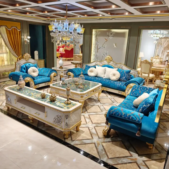 Globe Furnishings - French Court Solid Wood Luxury Villa Sofa Globe Furnishings - French Court Solid Wood Luxury Villa Sofa