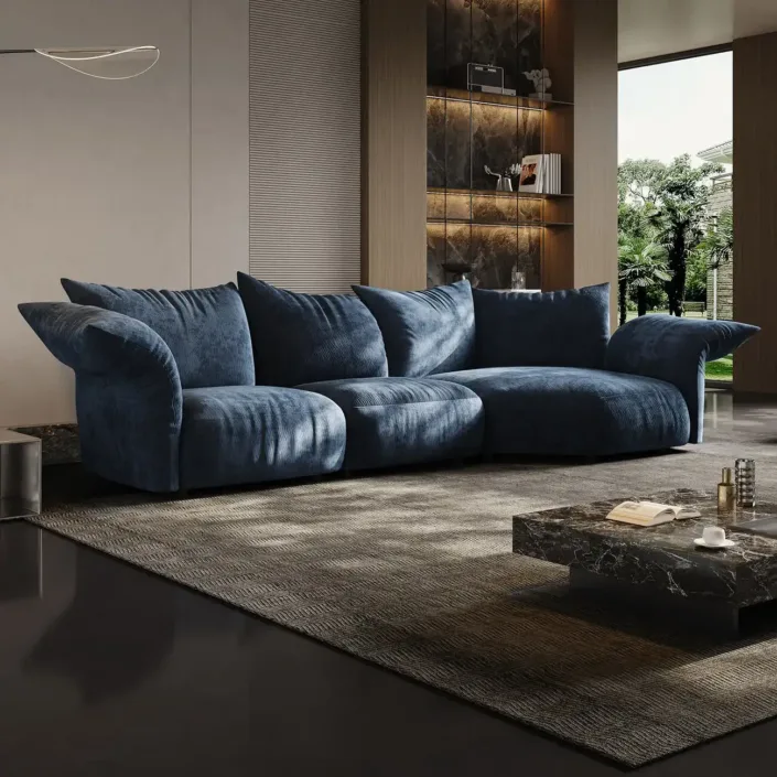 Globe Furnishings - Italian Curved-Shaped Petal Sofa Globe Furnishings - Italian Curved-Shaped Petal Sofa