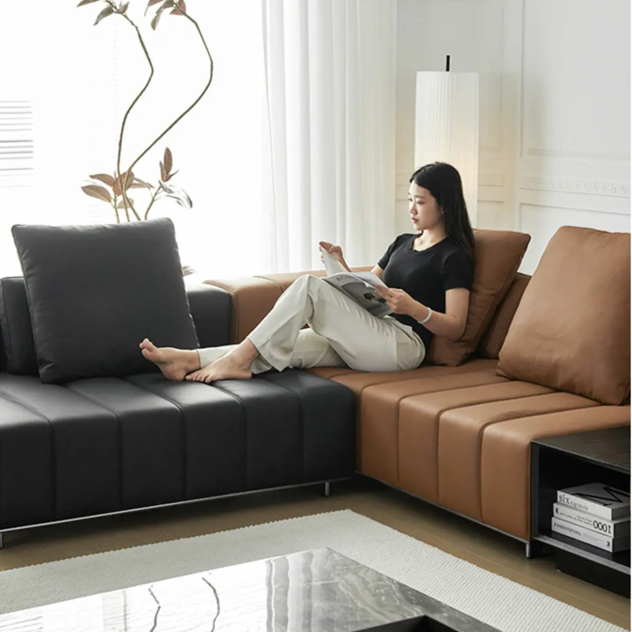 主图-03 Globe Furnishings - Italian-style Piano-key Sofa