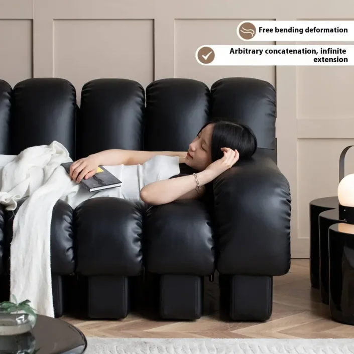 Globe Furnishings - Designer Snake-Shaped Sofa Globe Furnishings - Designer Snake-Shaped Sofa