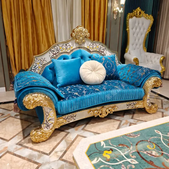 Globe Furnishings - French Court Solid Wood Luxury Villa Sofa Globe Furnishings - French Court Solid Wood Luxury Villa Sofa