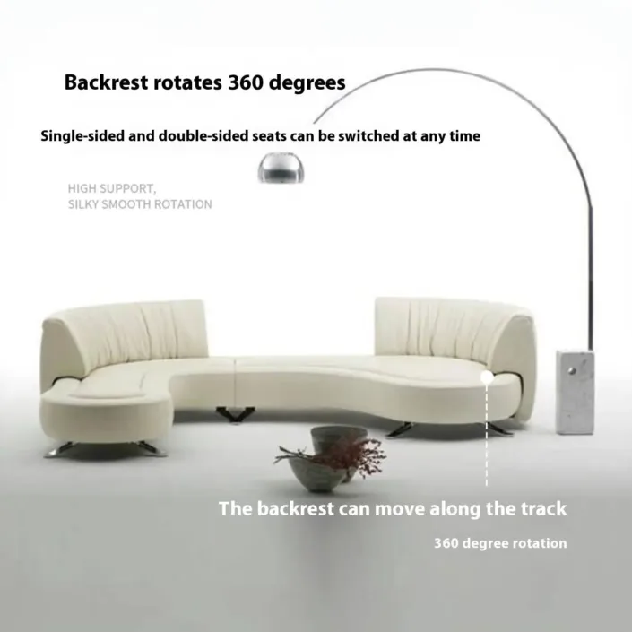Globe Furnishings - Curved-Back Sliding Track Sofa