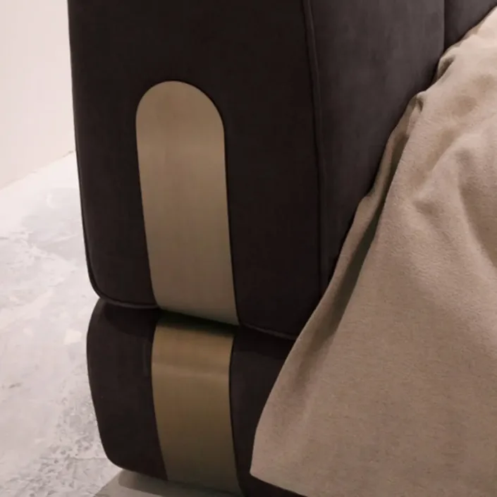 Globe Furnishings - Italian Minimalist Satin-Finish Fabric Dune Bed Globe Furnishings - Italian Minimalist Satin-Finish Fabric Dune Bed