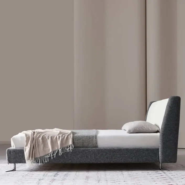 Globe Furnishings - Spencer Italian Minimalist Genuine Leather Bed Globe Furnishings - Spencer Italian Minimalist Genuine Leather Bed