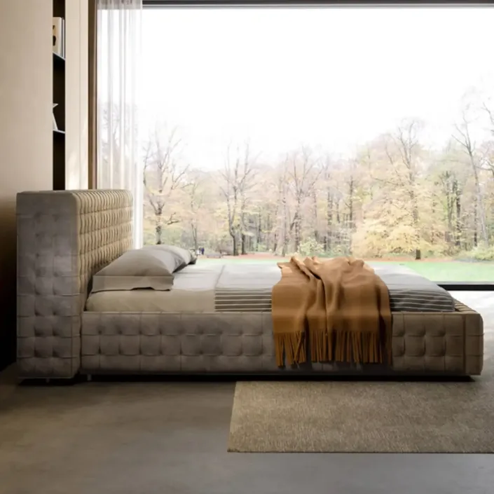 Globe Furnishings - Magic Cube Italian Minimalist Upholstered Bed Globe Furnishings - Magic Cube Italian Minimalist Upholstered Bed